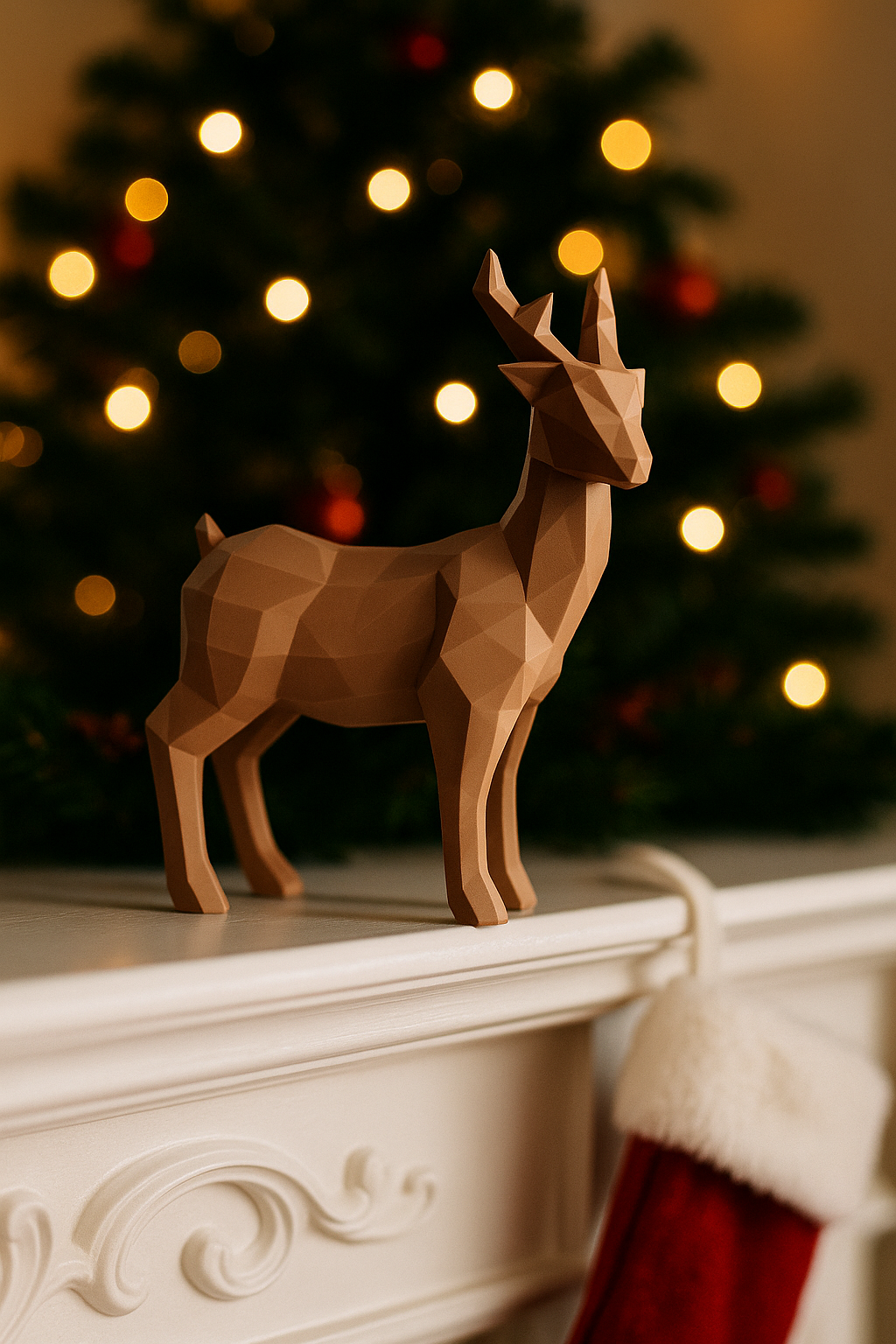 Low poly Christmas Deer
