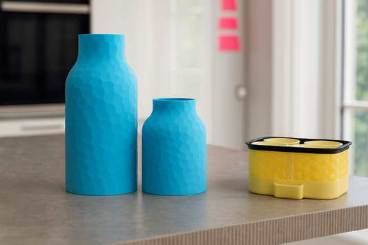 Skylight blue Geometric Vase - Polygon Series