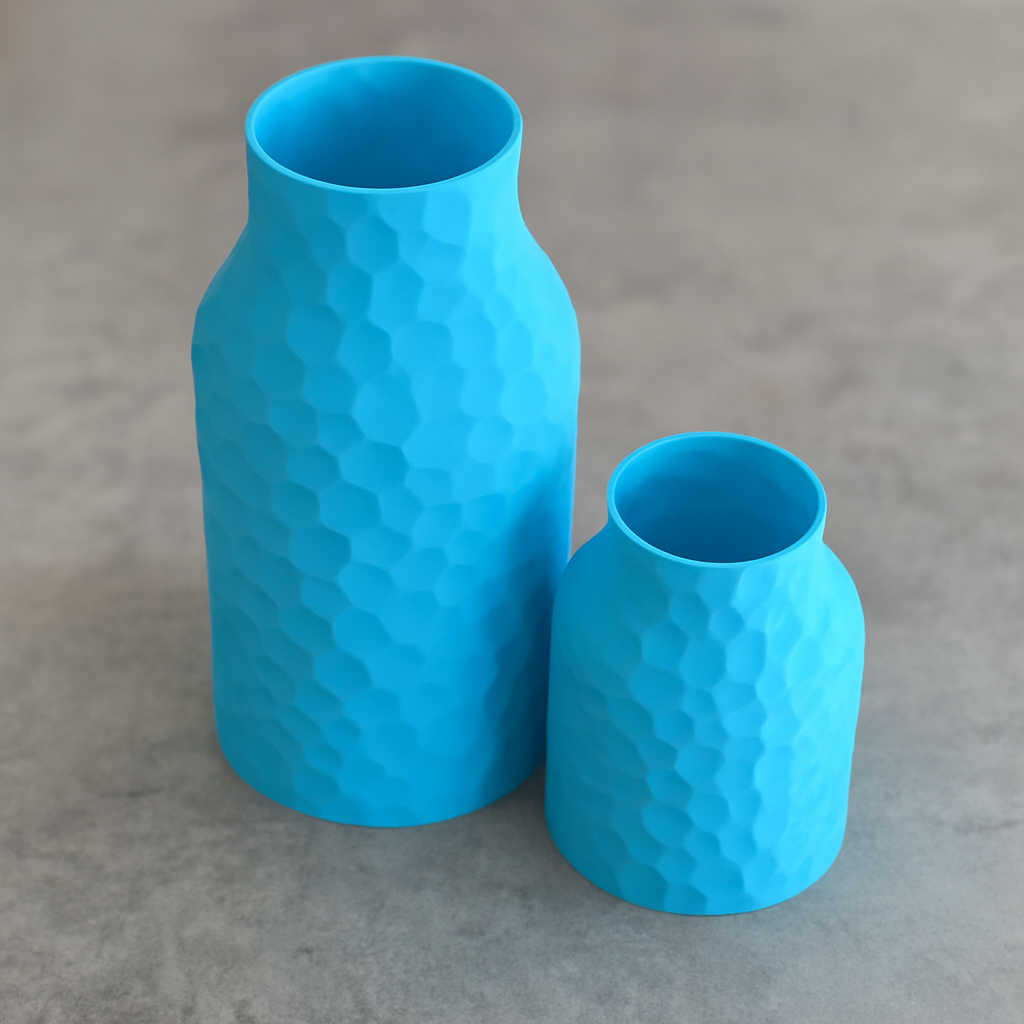 Skylight blue Geometric Vase - Polygon Series