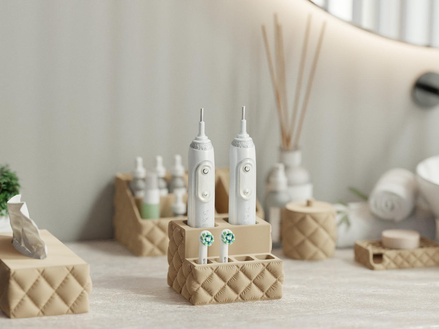 Cushion inspired Toothbrush Holder