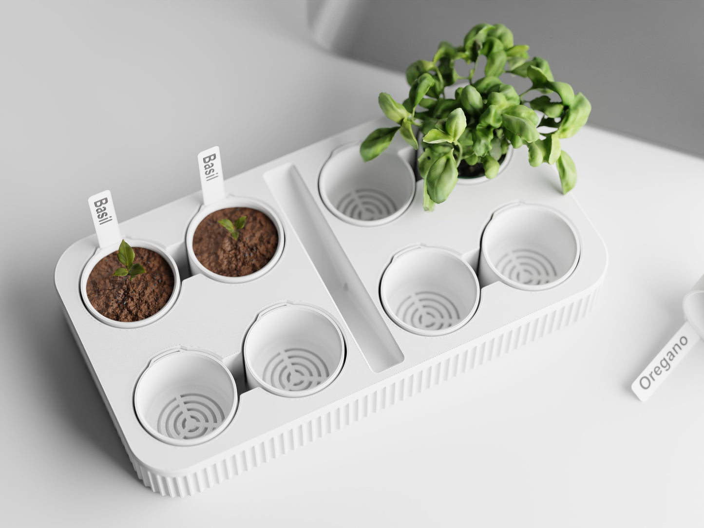 Modern Self watering seed starter kit - Fluted series