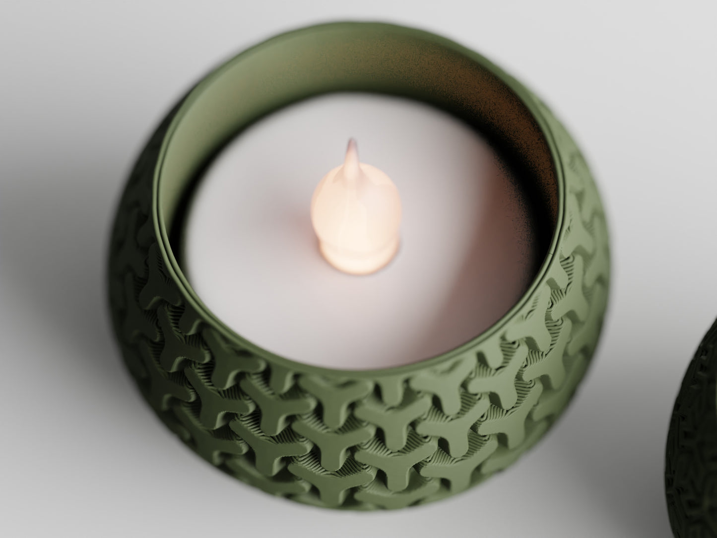 Patterned Tealight Holders Geo style - Set of 4