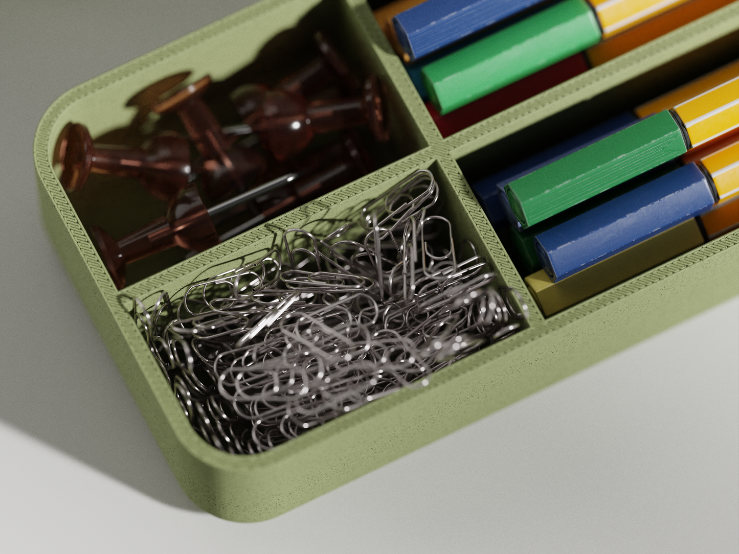 Minimalistic Desktop ribbed organizer Set