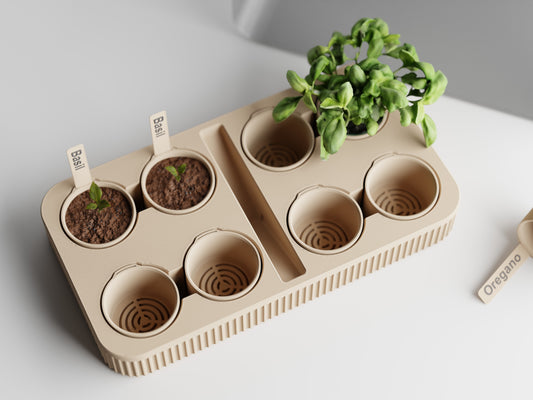 Modern Self watering seed starter kit - Fluted series