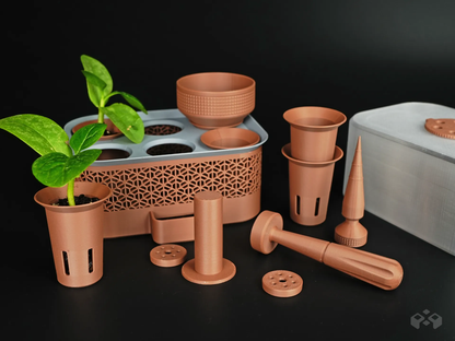 Self watering seed starter kit - Asanoha series