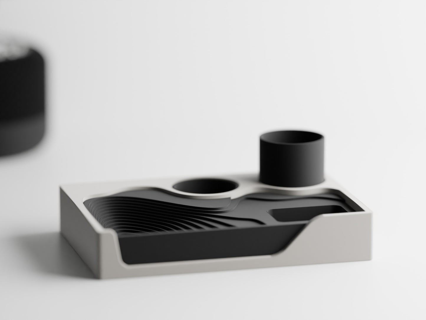 Stepped desk organizer