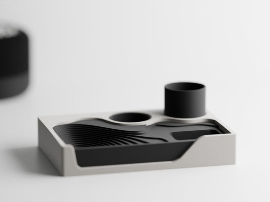 Stepped desk organizer