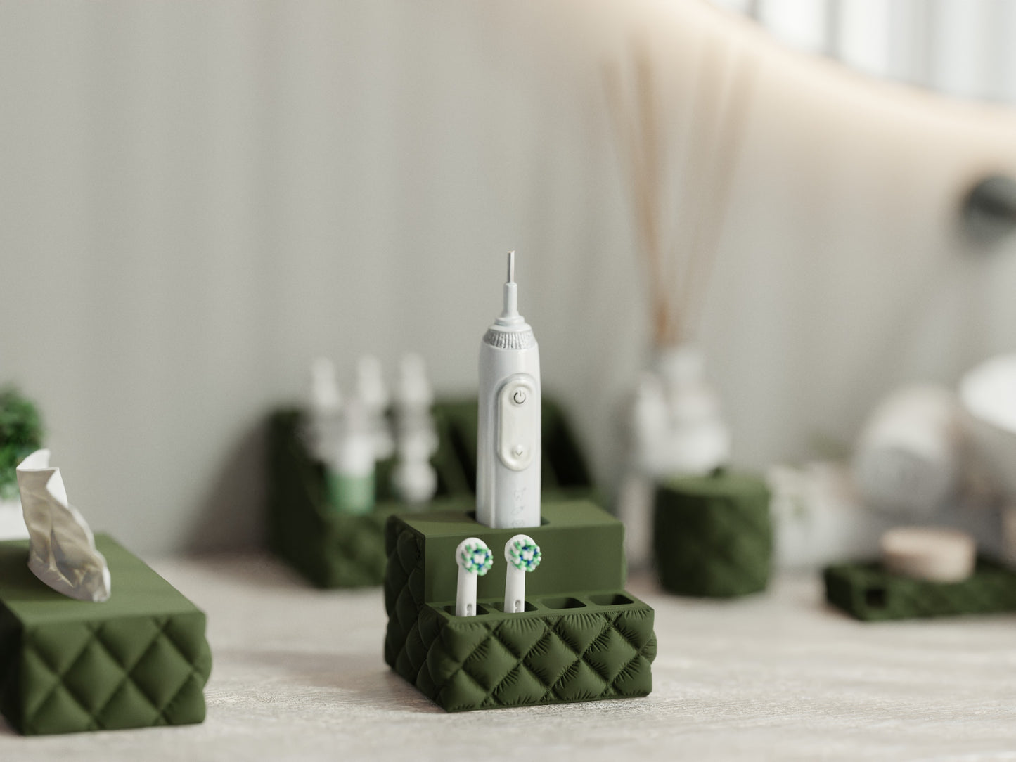 Cushion inspired Toothbrush Holder