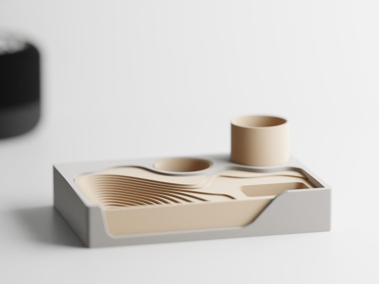 Stepped desk organizer