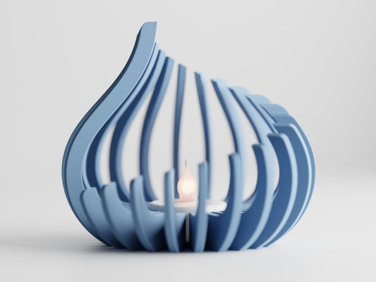 Tealight - Flame ribbed