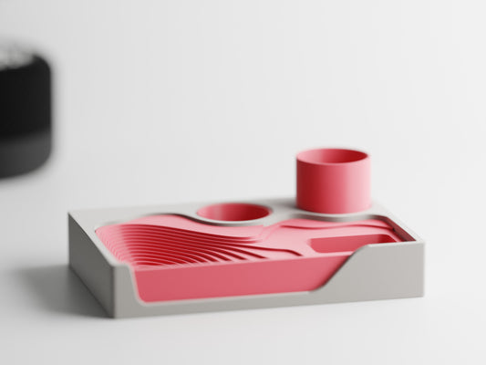 Stepped desk organizer