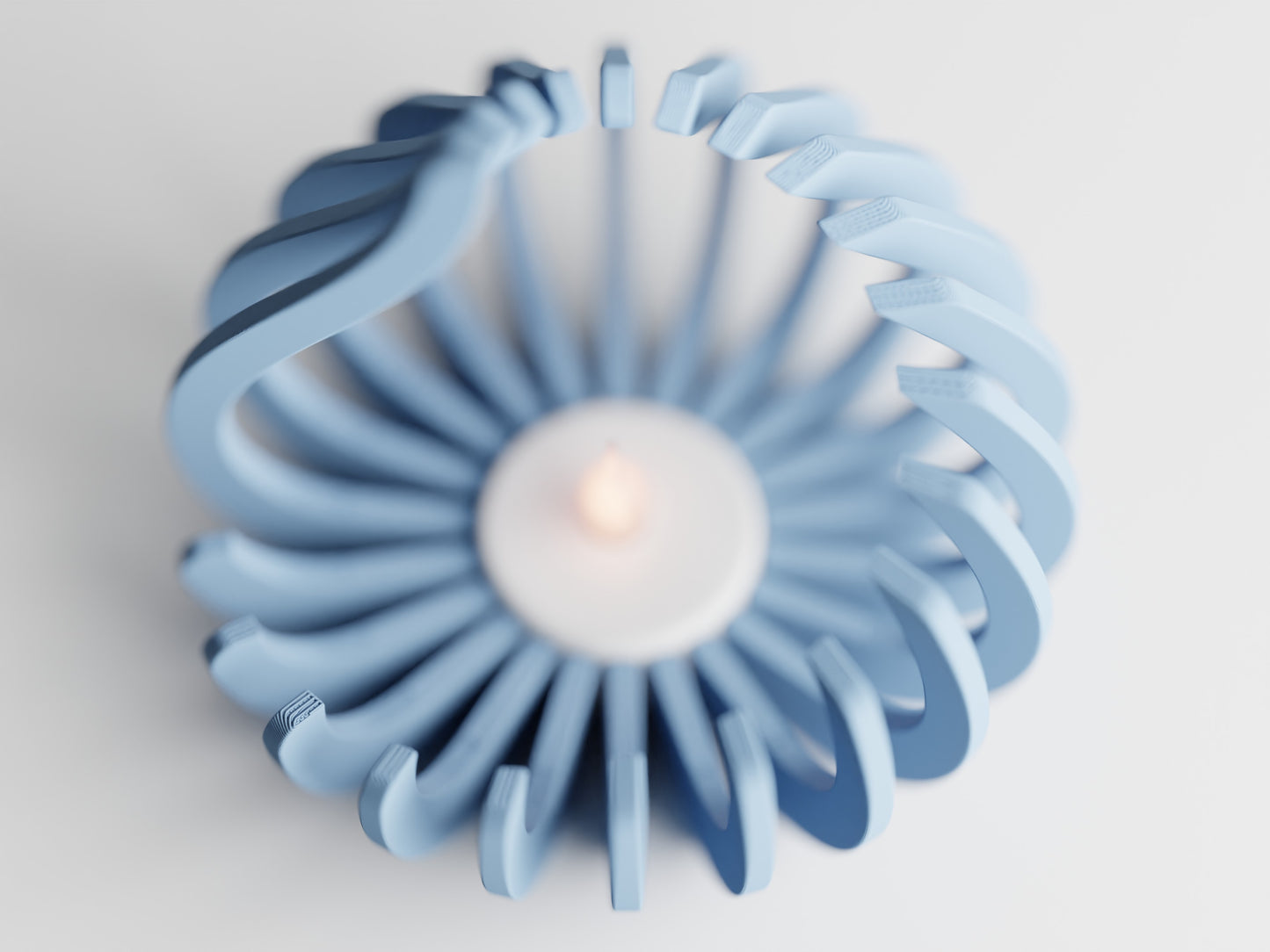 Tealight - Flame ribbed