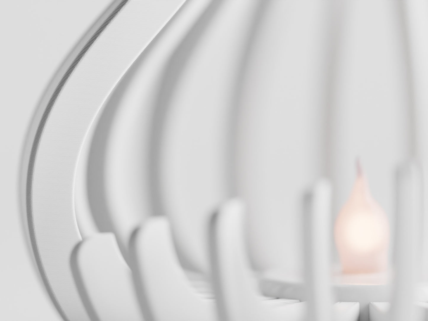 Tealight - Flame ribbed