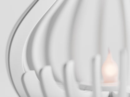 Tealight - Flame ribbed