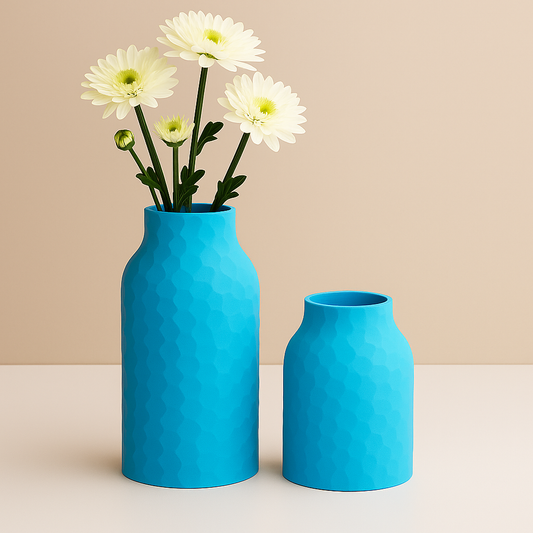 Skylight blue Geometric Vase - Polygon Series