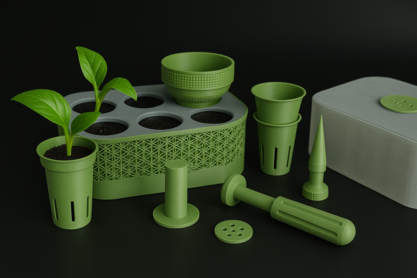 Self watering seed starter kit - Asanoha series