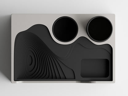 Stepped desk organizer