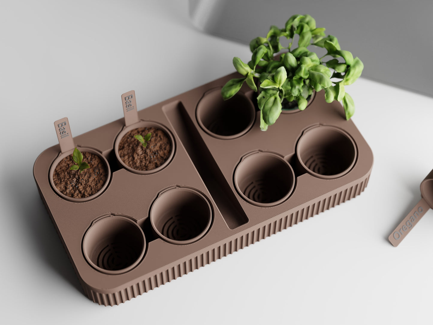 Modern Self watering seed starter kit - Fluted series