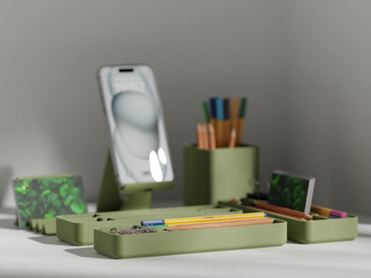 Minimalistic Desktop ribbed organizer Set